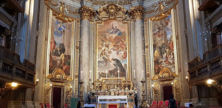 Il presbiterio della chiesa di sant'Ignazio a Roma decorato da Andrea Pozzo